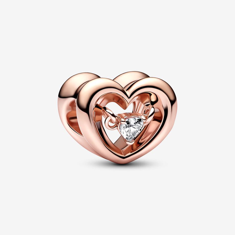 Heart T-Bar Bracelet and Radiant Heart Charm Set - Image 2