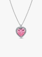 Pink Halo Heart Collier Necklace