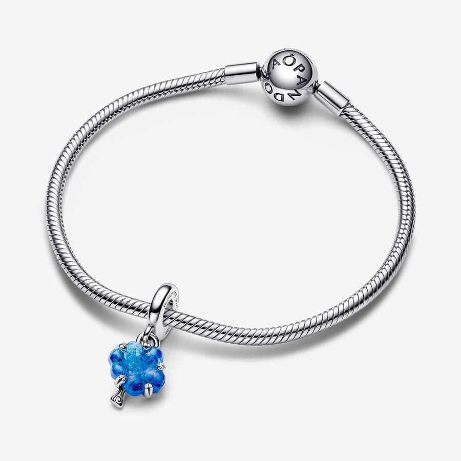 Blue Murano Glass Family Tree Dangle Charm - Image 3