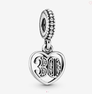 30th Celebration Dangle Charm
