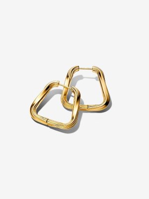 Twisted Triangle Large Hoop Earrings