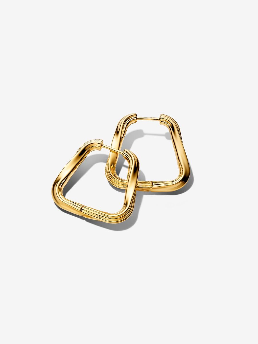 Twisted Triangle Large Hoop Earrings
