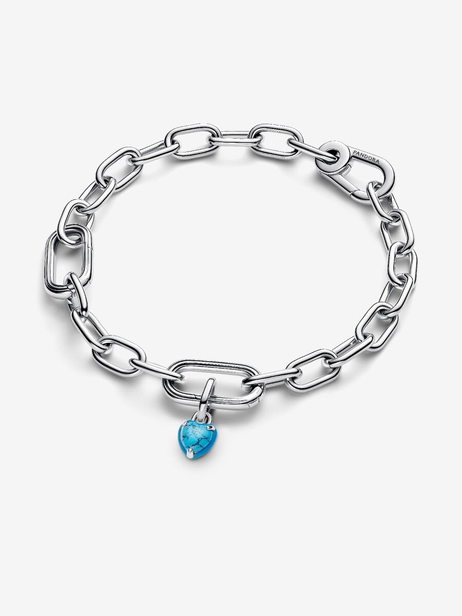 Turquoise-colored Heart Mini Dangle Charm - Image 2