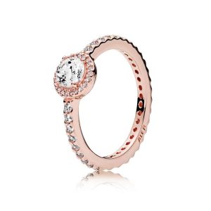 Classic Sparkle Halo Ring