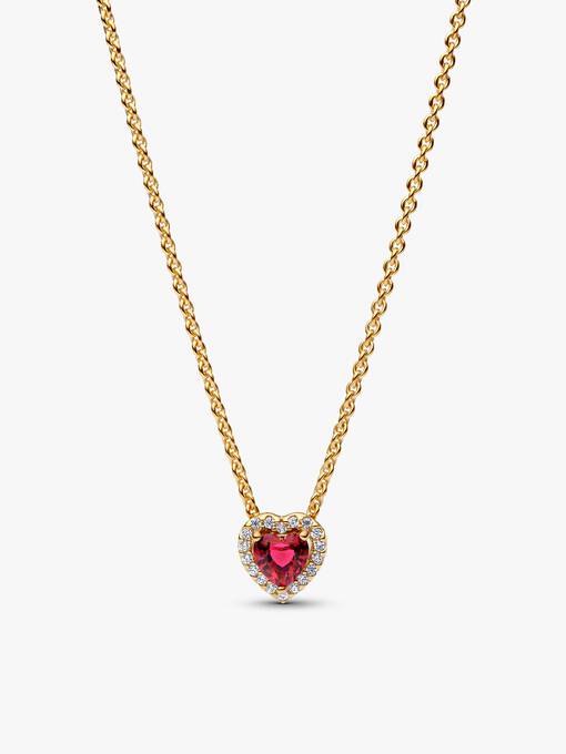 Red Heart Necklace and earring set - Image 2