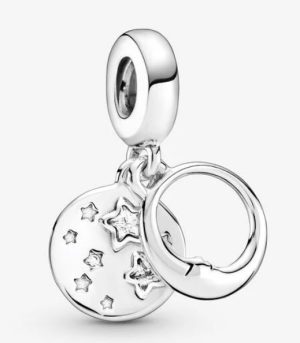 Sleeping Moon and Stars Dangle Charm