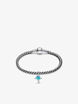 Blue Manta Ray Charm & Bracelet Set