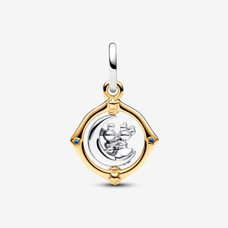 Two-tone Spinning Moon Dangle Charm - Image 2