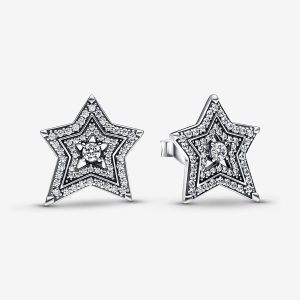 Asymmetric Star Stud Earrings