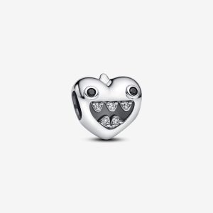 Mom's Little Monsters Heart Charm