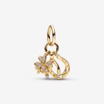 Lucky Clover, Wishbone & Horseshoe Dangle Charm
