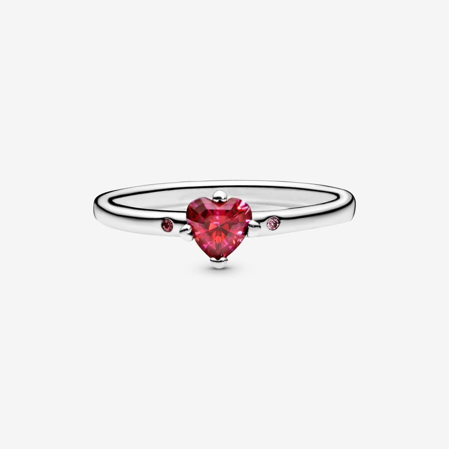 Sparkling Red Heart Ring - Image 2
