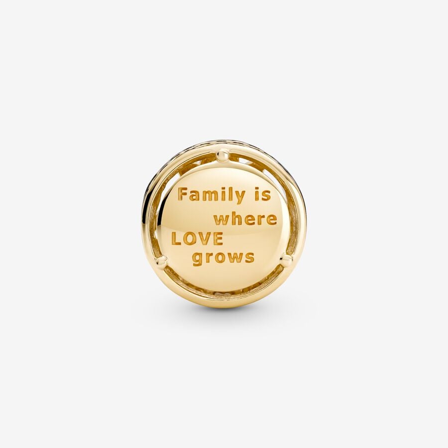 Openwork Family Roots Charm Gold - Image 2