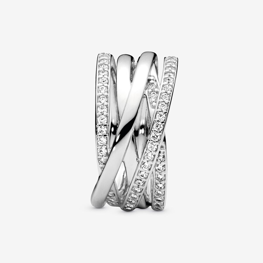 Sparkling & Polished Lines Ring - Image 2