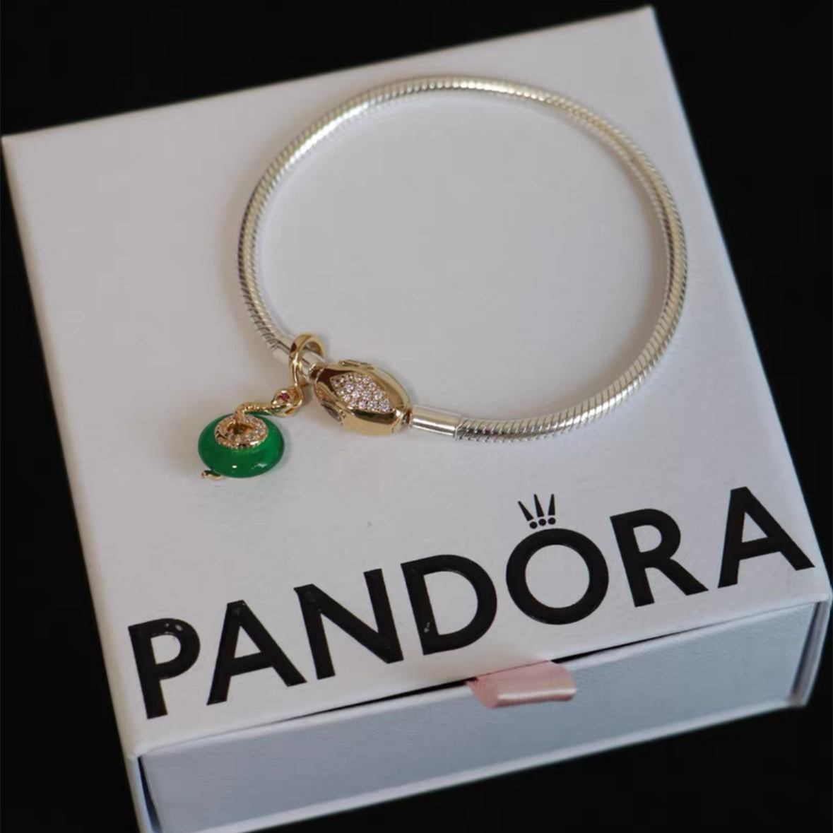 Lunar New Year Snake Dangle Charm and Bracelet Set - Image 5
