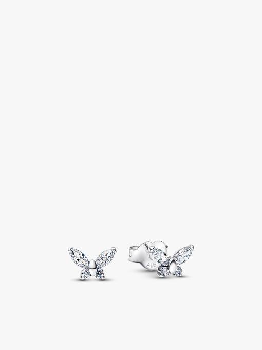 Sparkling Clear Butterfly Jewelry Set - Image 4