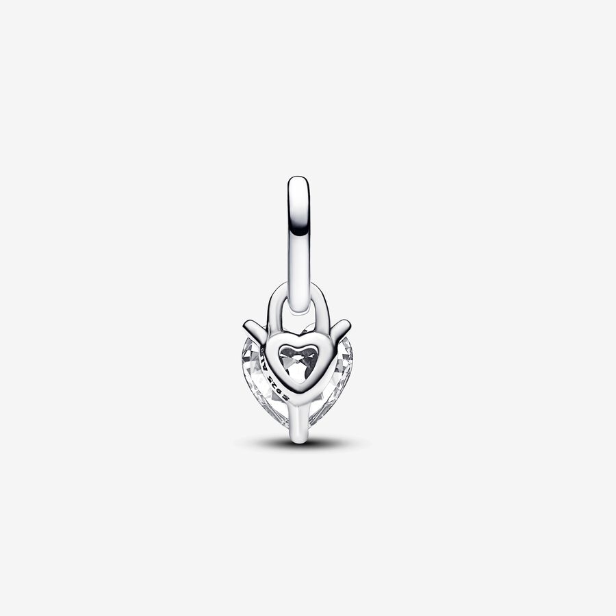Keyhole Heart Mini Dangle Charm - Image 2