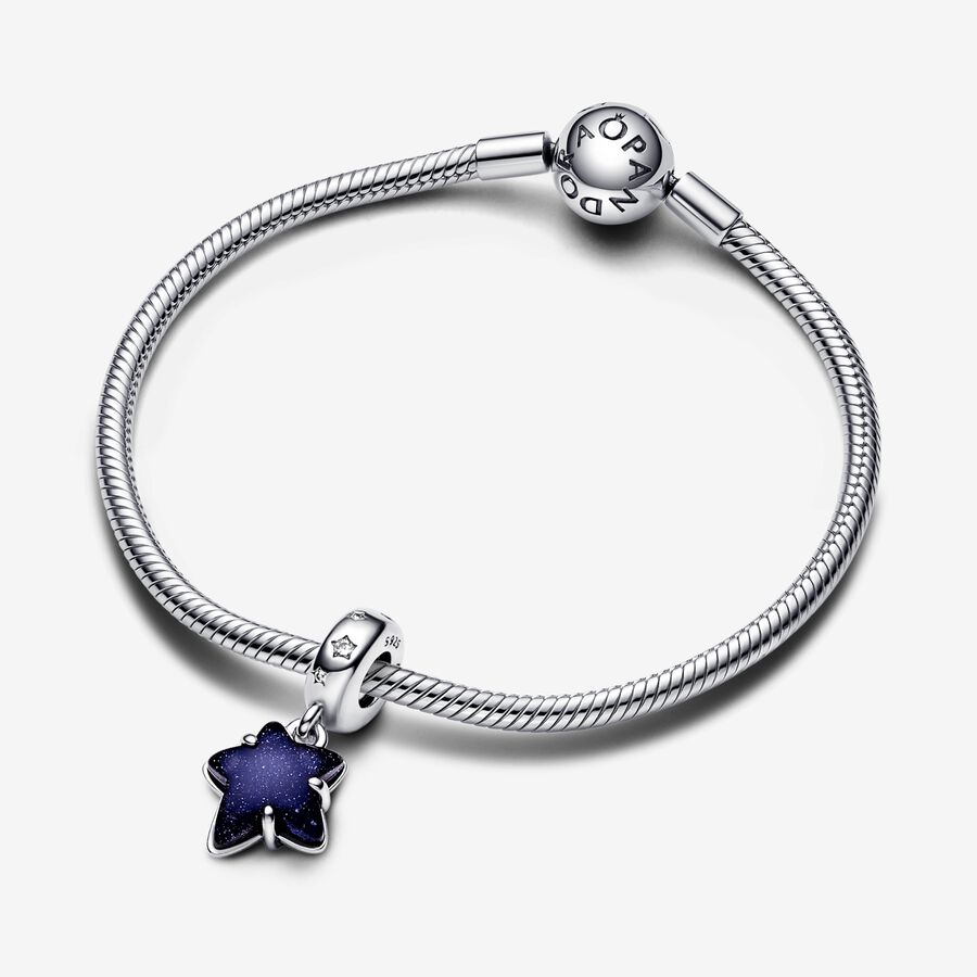 Celestial Galaxy Star Murano Dangle Charm - Image 2