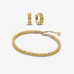 Sparkling Yellow Bracelet and Earring Set