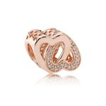 Entwined Love Rose Charm