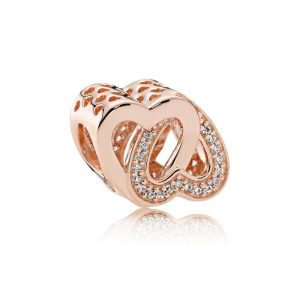Entwined Love Rose Charm