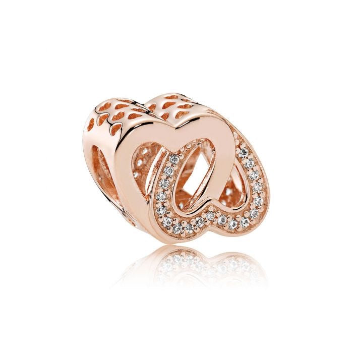 Entwined Love Rose Charm
