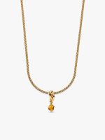 14k Gold Plated November Birthstone Necklace Set