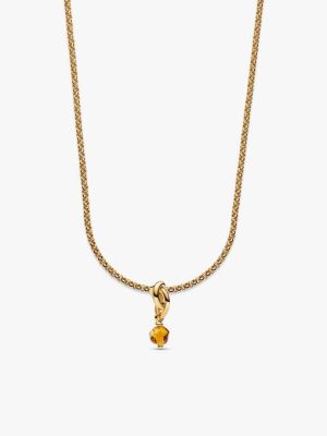 14k Gold Plated November Birthstone Necklace Set