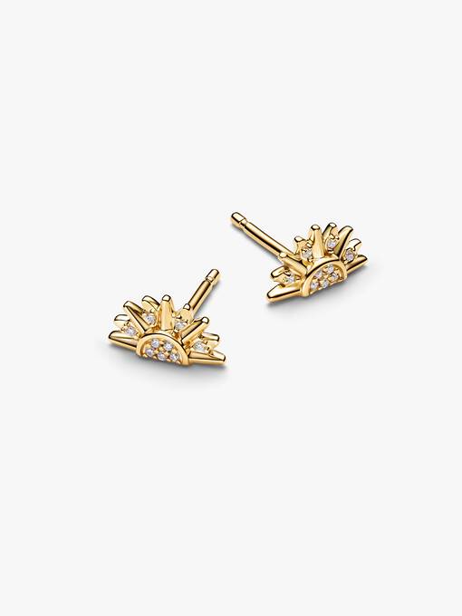 Celestial Sparkling Sun Stud Earrings - Image 2