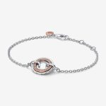 Two-tone Logo & Pavé Chain Bracelet