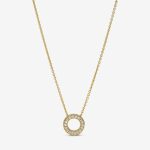 Logo Pave Circle Collier Necklace - SHINE