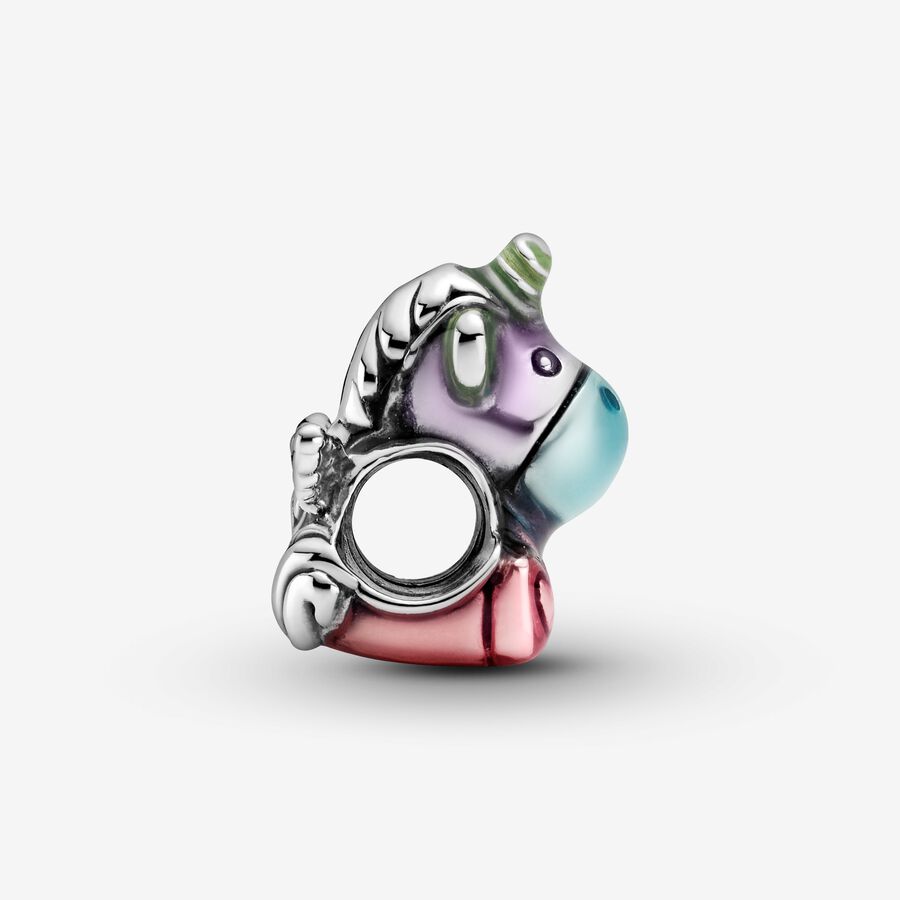 Colourful Rainbow Bruno the Unicorn Charm - Image 2