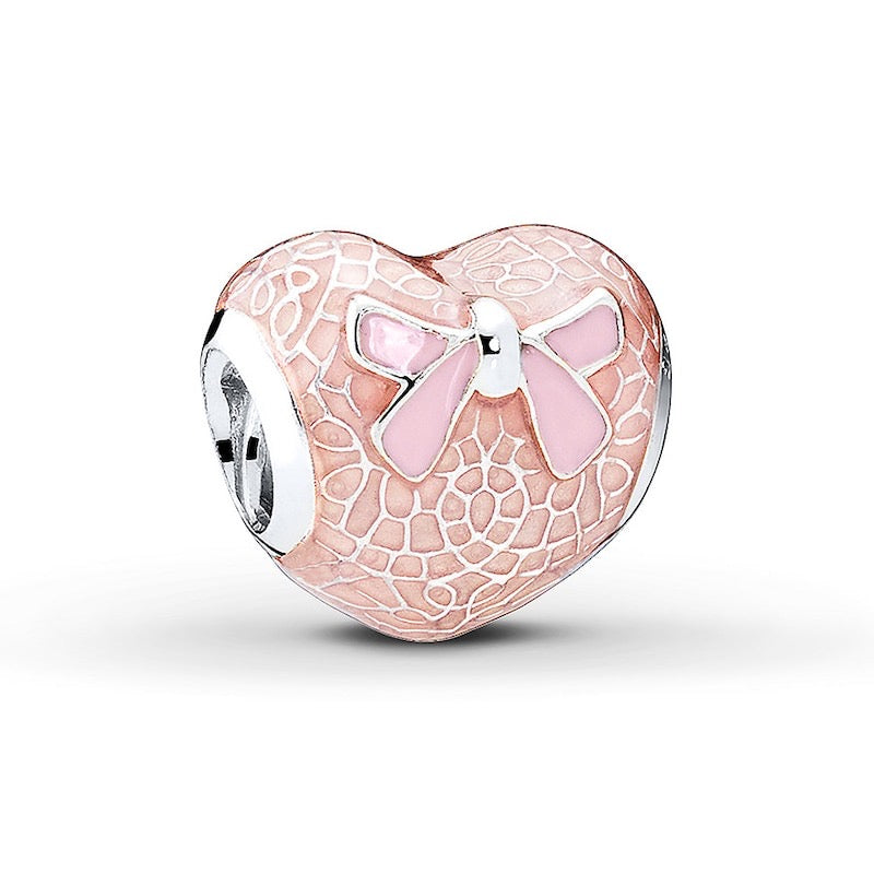 Bow Lace Heart Bead