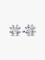 Sparkling Lucky Clover Stud Earrings