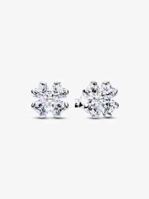 Sparkling Lucky Clover Stud Earrings