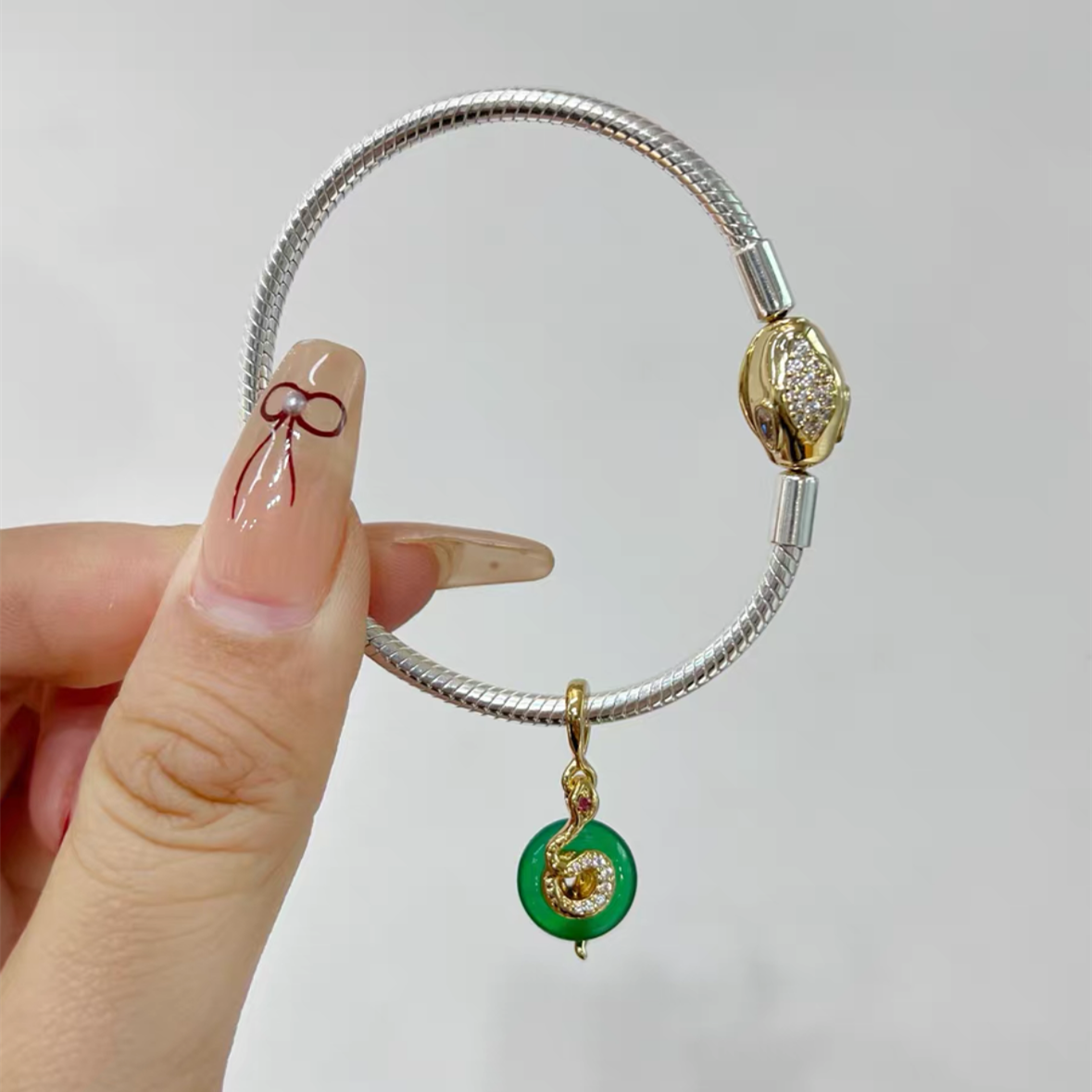 Lunar New Year Snake Dangle Charm and Bracelet Set - Image 7
