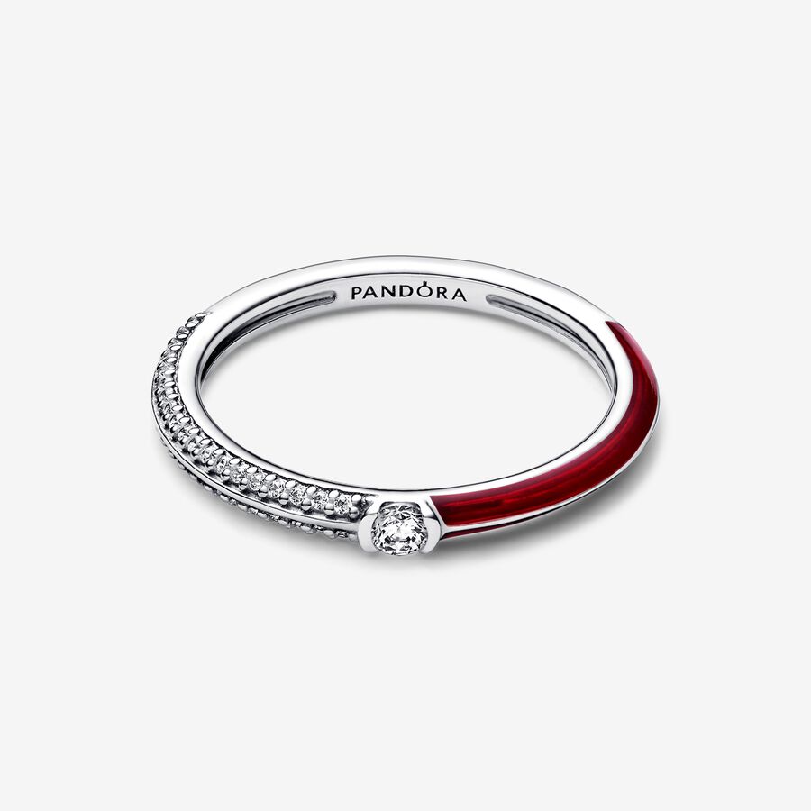 Pavé & Red Dual Ring - Image 3
