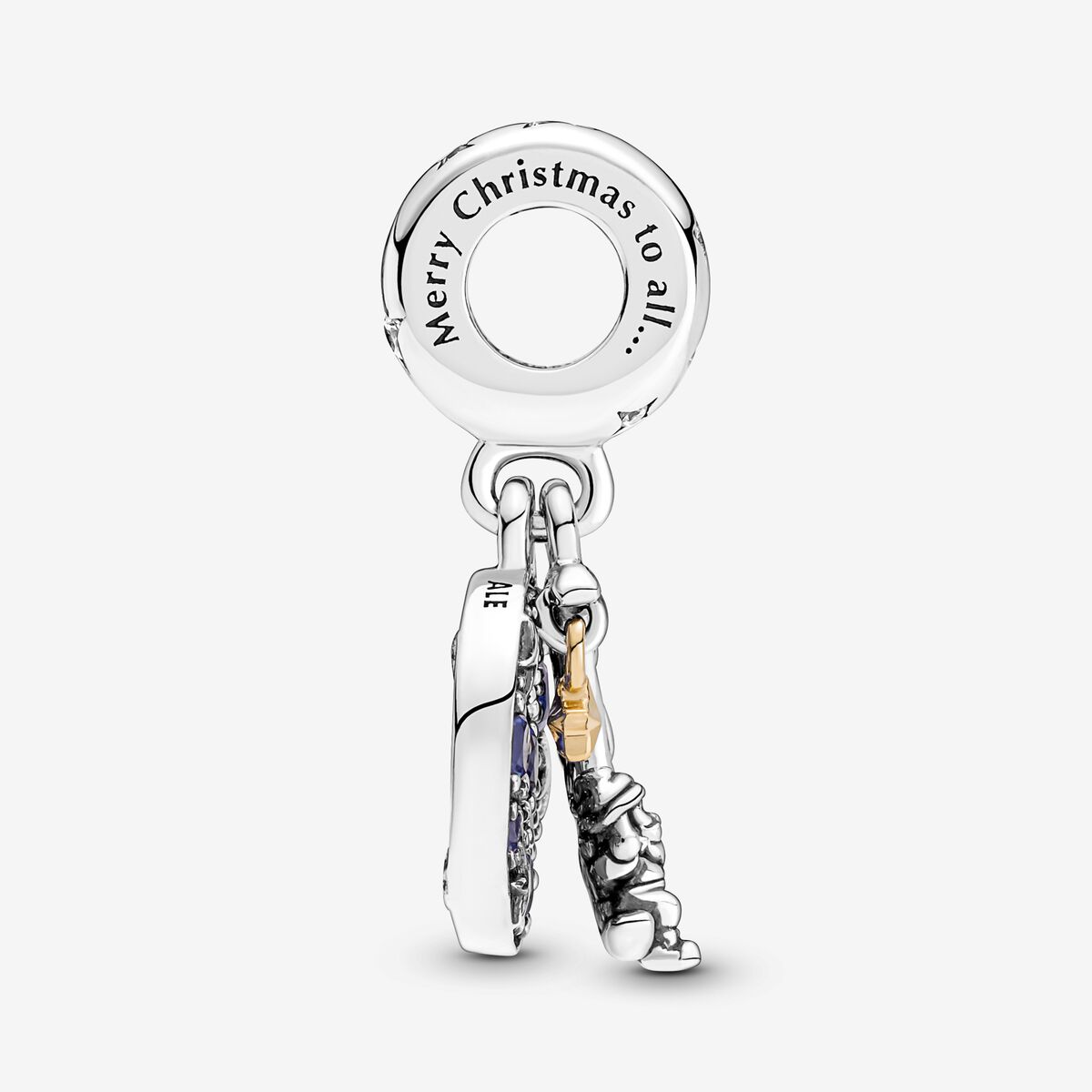 Santa Claus On The Moon Double Dangle Charm - Image 3