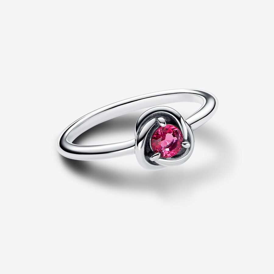 October Pink Eternity Circle Ring - Image 2