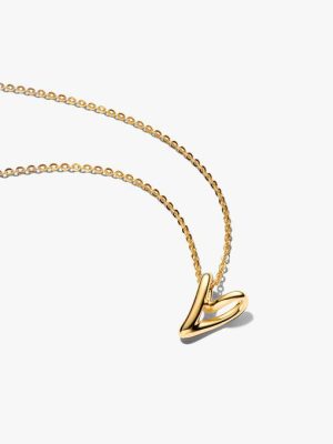 Organically Shaped Heart Small Pendant Necklace