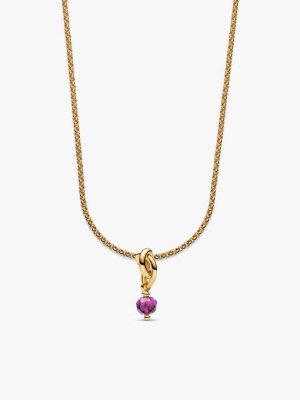 14k Gold Plated February Birthstone Necklace Set