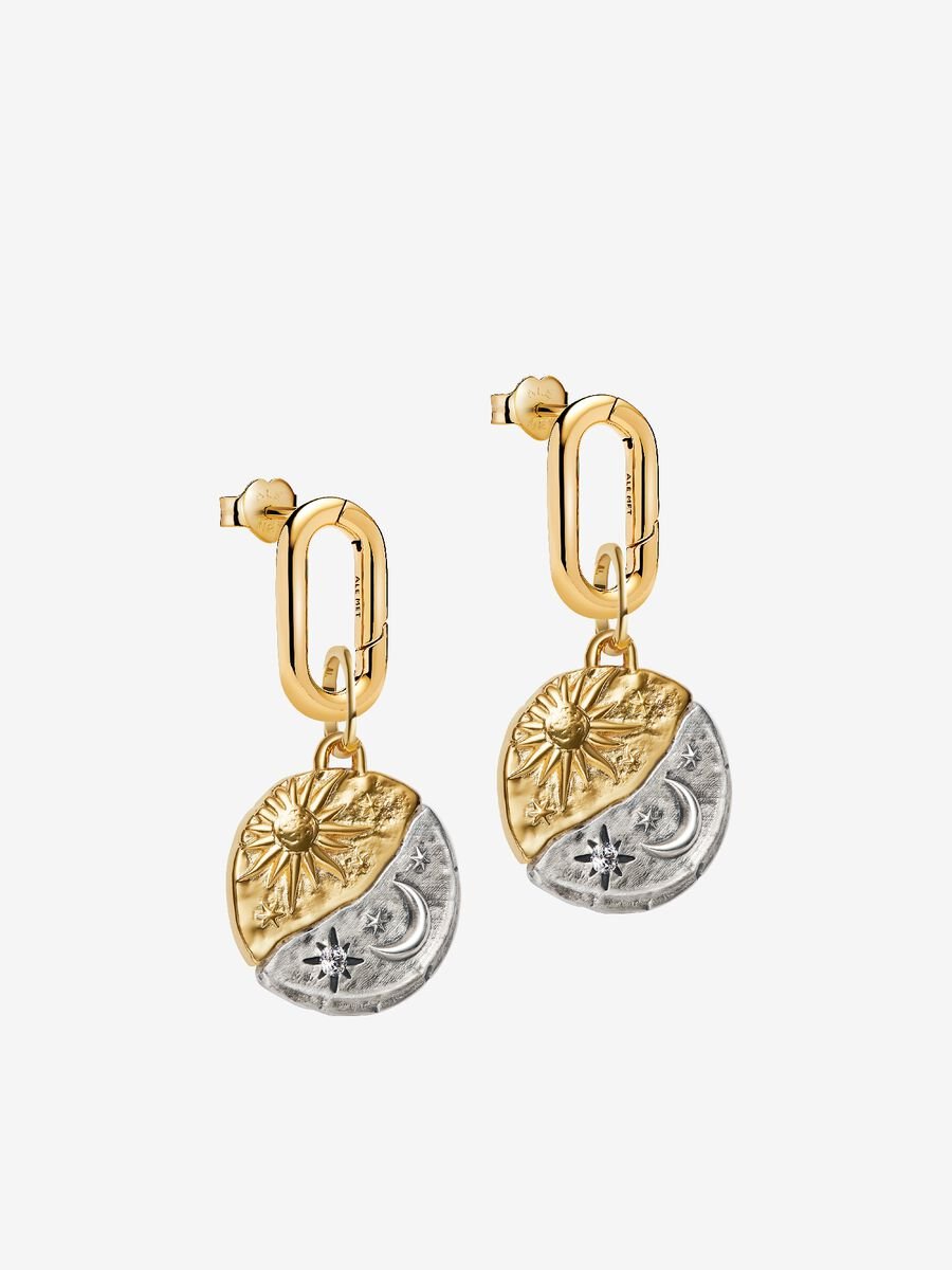 Sun & Moon Charm Earrings