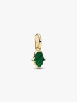 Green Hamsa Hand Mini Dangle Charm