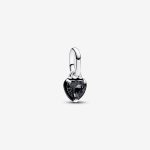 Black Chakra Heart Mini Dangle Charm