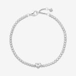 Sparkling Heart Tennis Bracelet