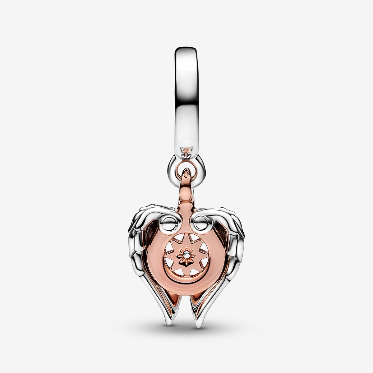 Celestial Compass Angel Wings Dangle Charm - Image 2
