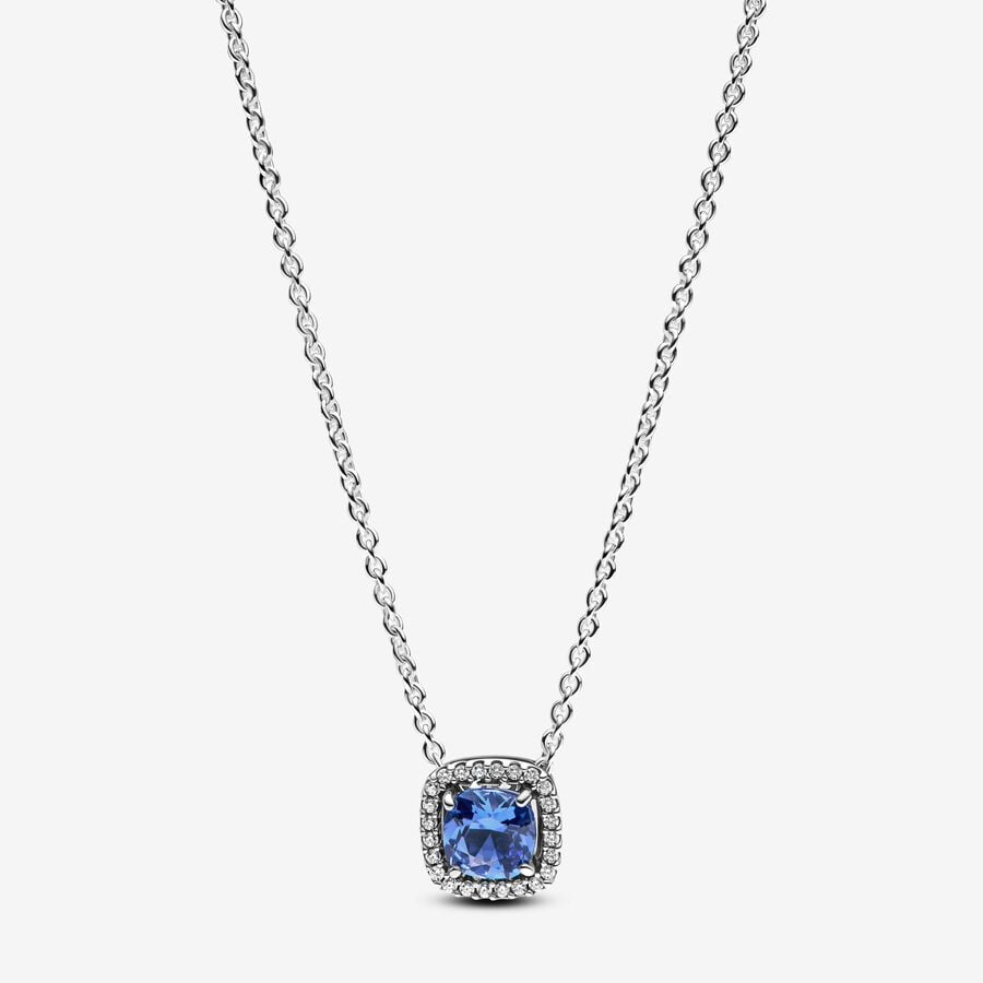 Sparkling Square Blue Halo Jewelry Gift Set - Image 3