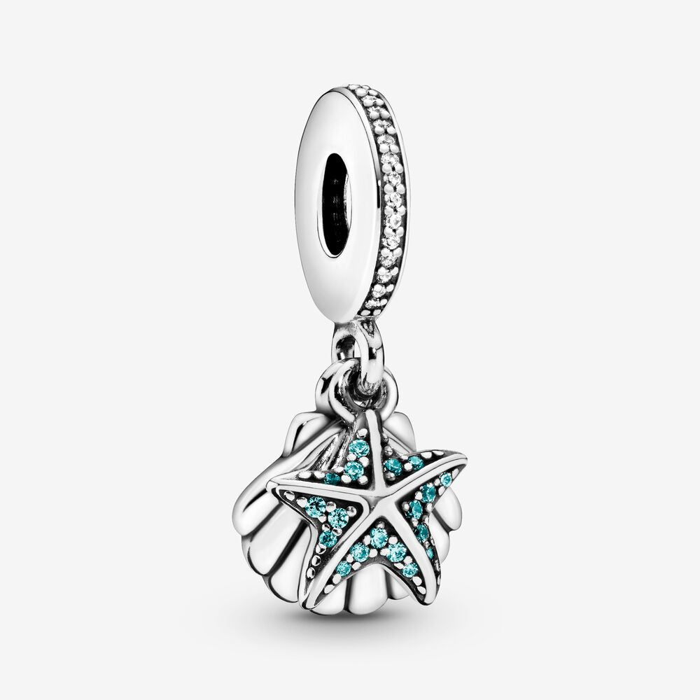 Tropical Starfish & Sea Shell Dangle Charm