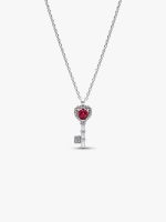 Elevated Red Heart Collier Necklace