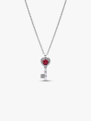 Elevated Red Heart Collier Necklace
